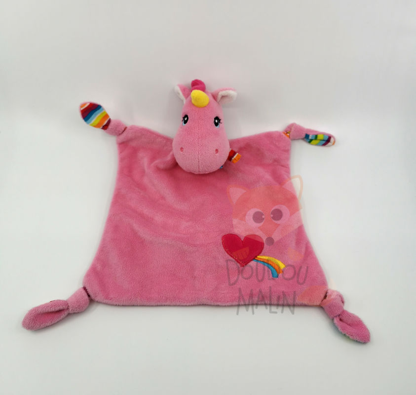  comforter pink unicorn heart 25 cm 